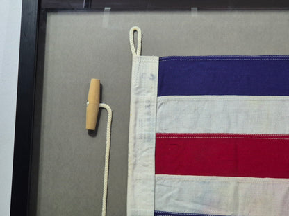 Framed International Code of Signals Charlie (C) Linen Flag