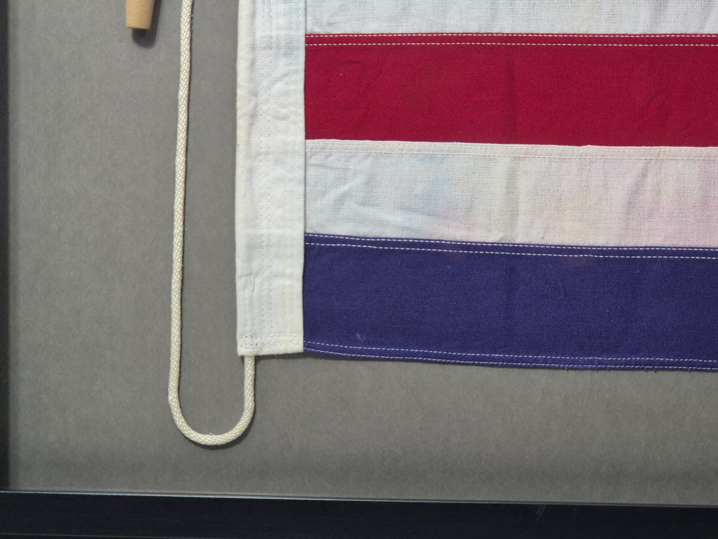 Framed International Code of Signals Charlie (C) Linen Flag