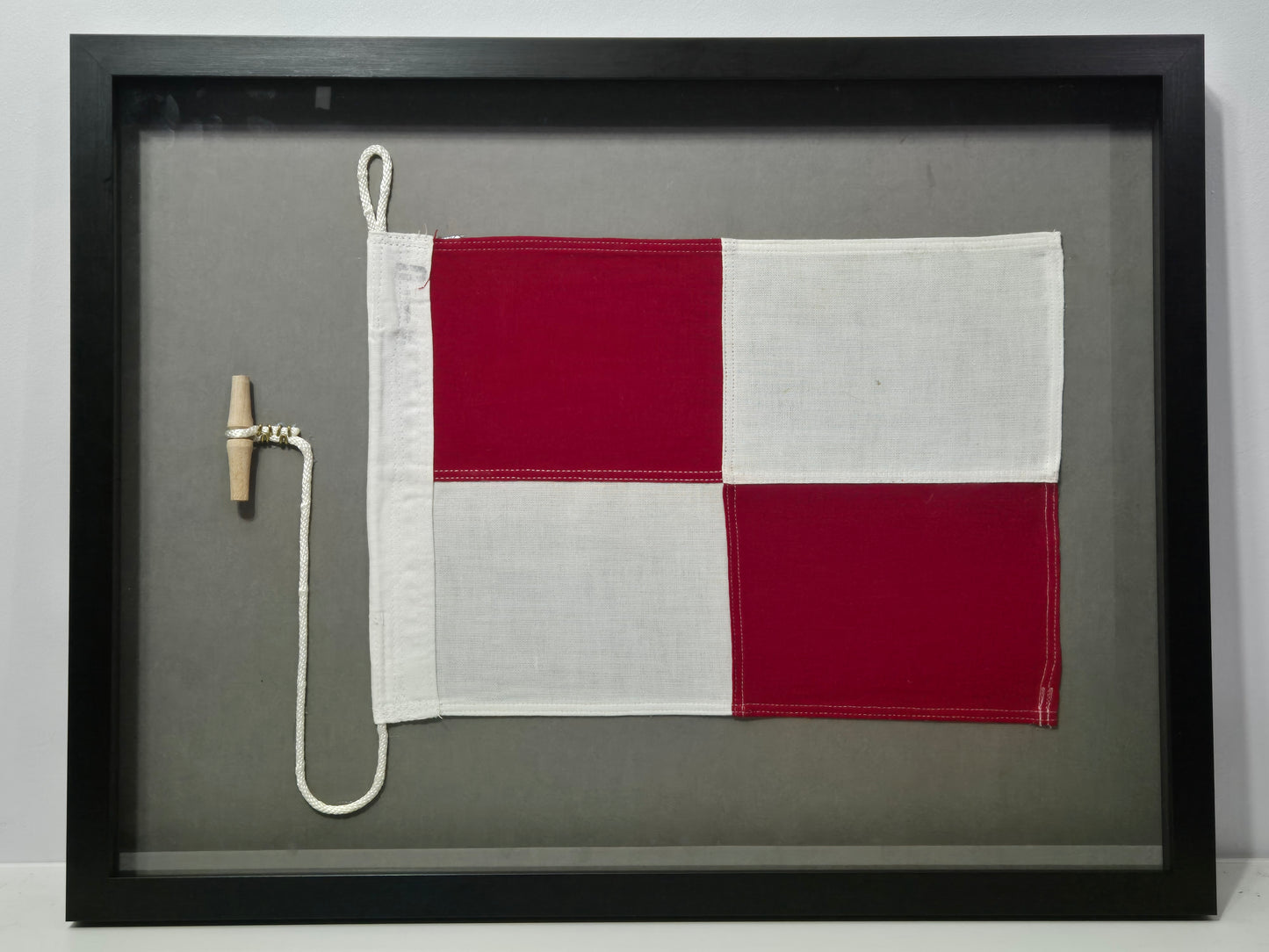 Framed International Code of Signals Uniform (U) Linen Flag