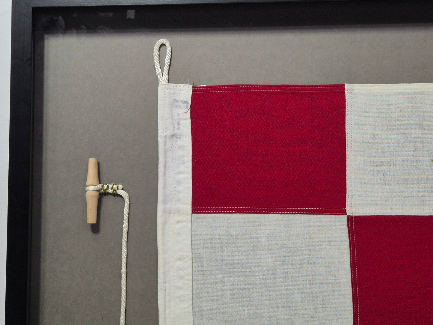Framed International Code of Signals Uniform (U) Linen Flag