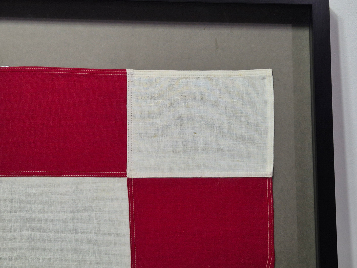 Framed International Code of Signals Uniform (U) Linen Flag