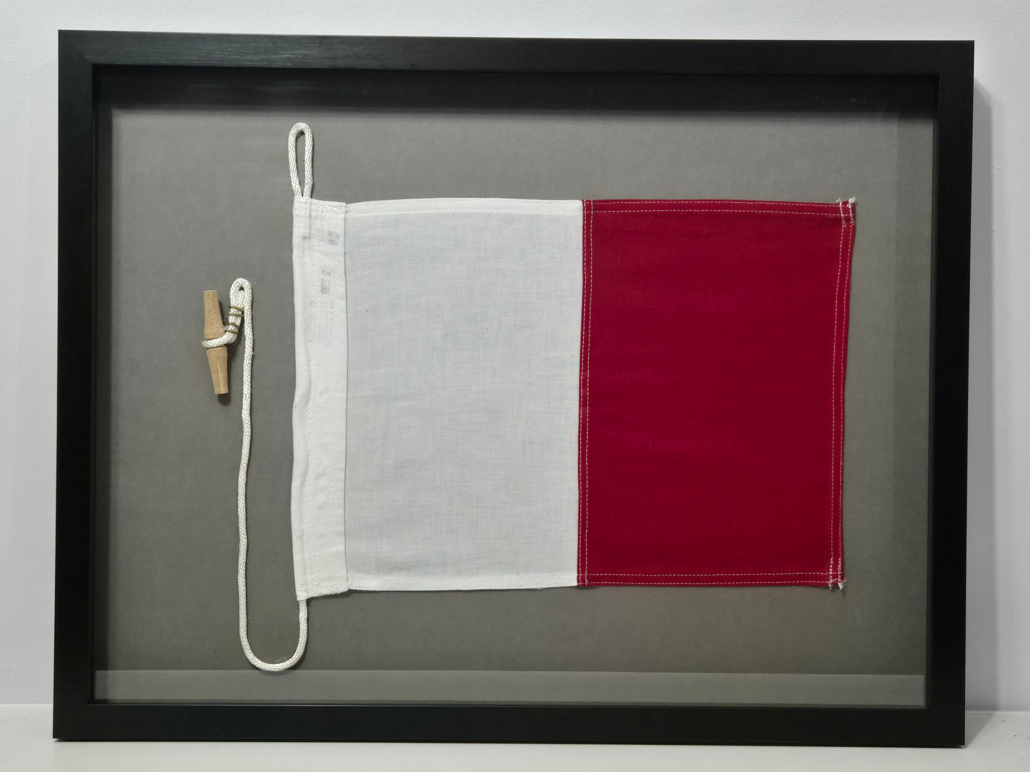 Framed International Code of Signals Hotel (H) Linen Flag