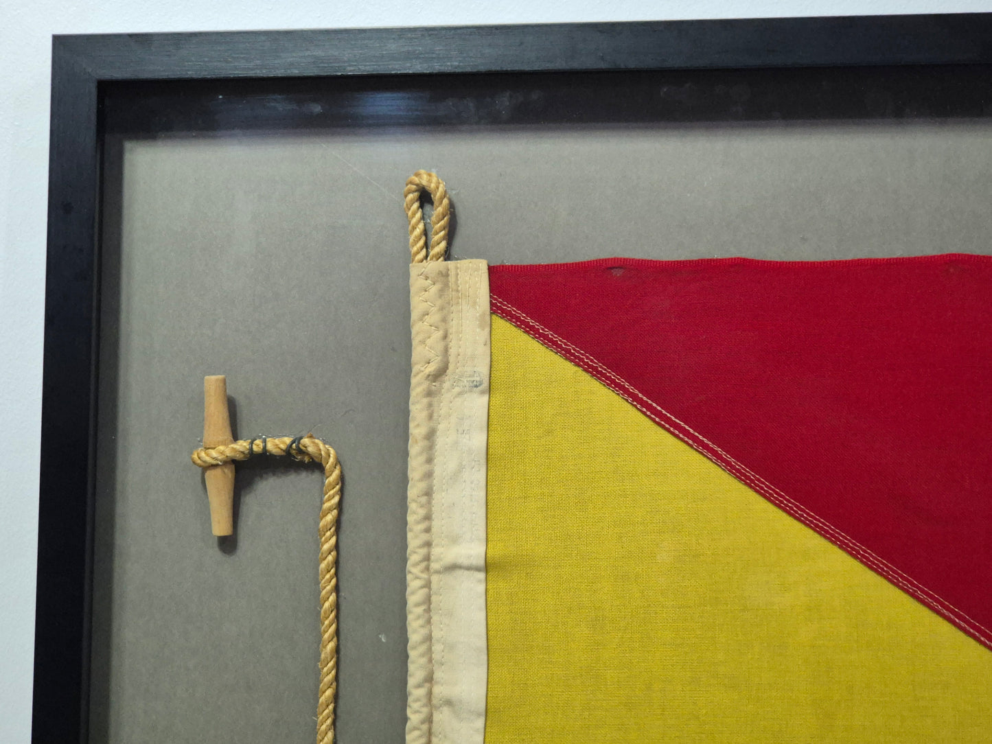 Framed International Code of Signals Oscar (O) Linen Flag