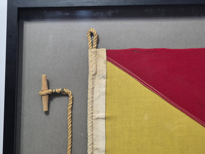 Framed International Code of Signals Oscar (O) Linen Flag