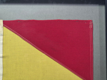 Framed International Code of Signals Oscar (O) Linen Flag