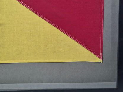 Framed International Code of Signals Oscar (O) Linen Flag