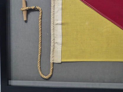 Framed International Code of Signals Oscar (O) Linen Flag