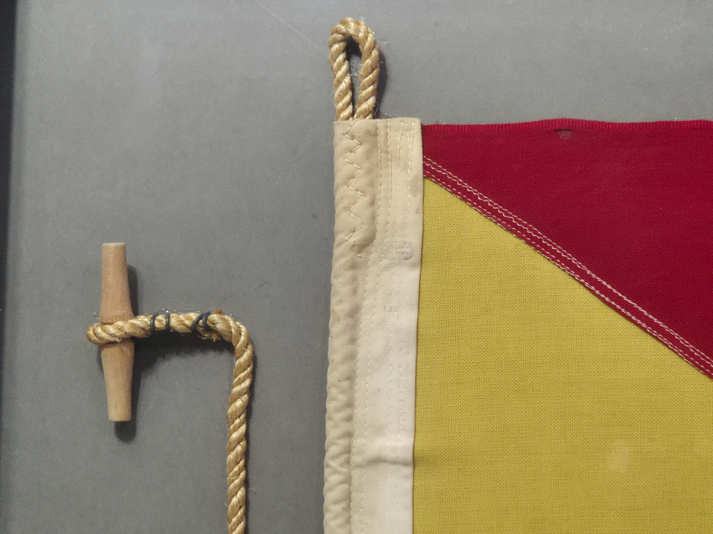 Framed International Code of Signals Oscar (O) Linen Flag