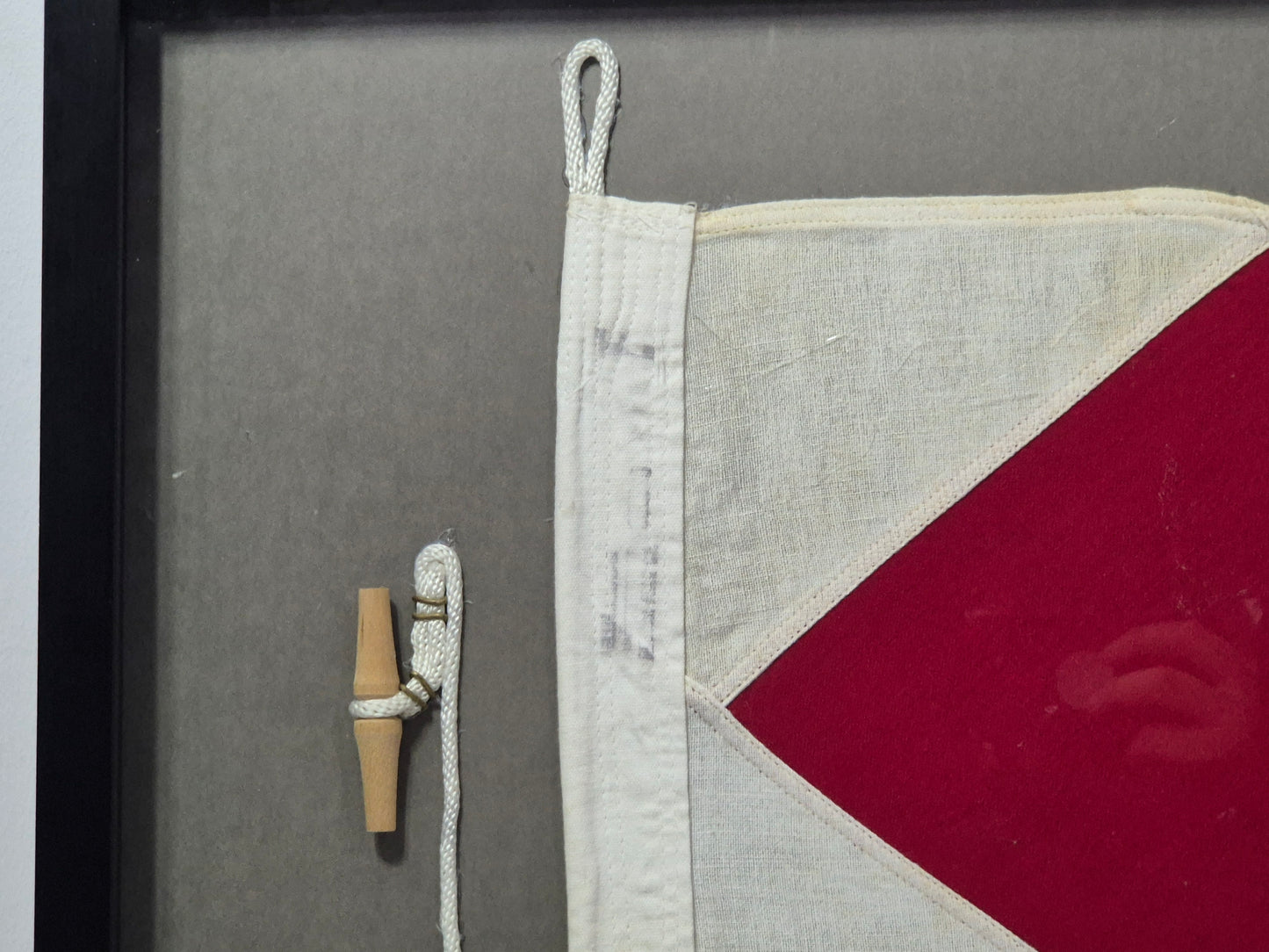 Framed International Code of Signals Foxtrot (F) Linen Flag