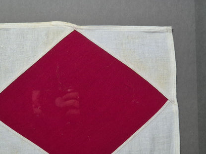 Framed International Code of Signals Foxtrot (F) Linen Flag