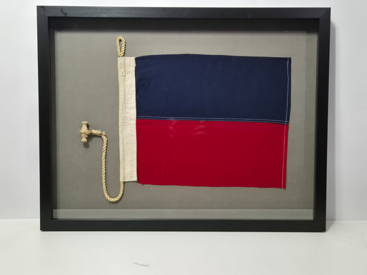 Framed International Code of Signals November (N) Linen Flag