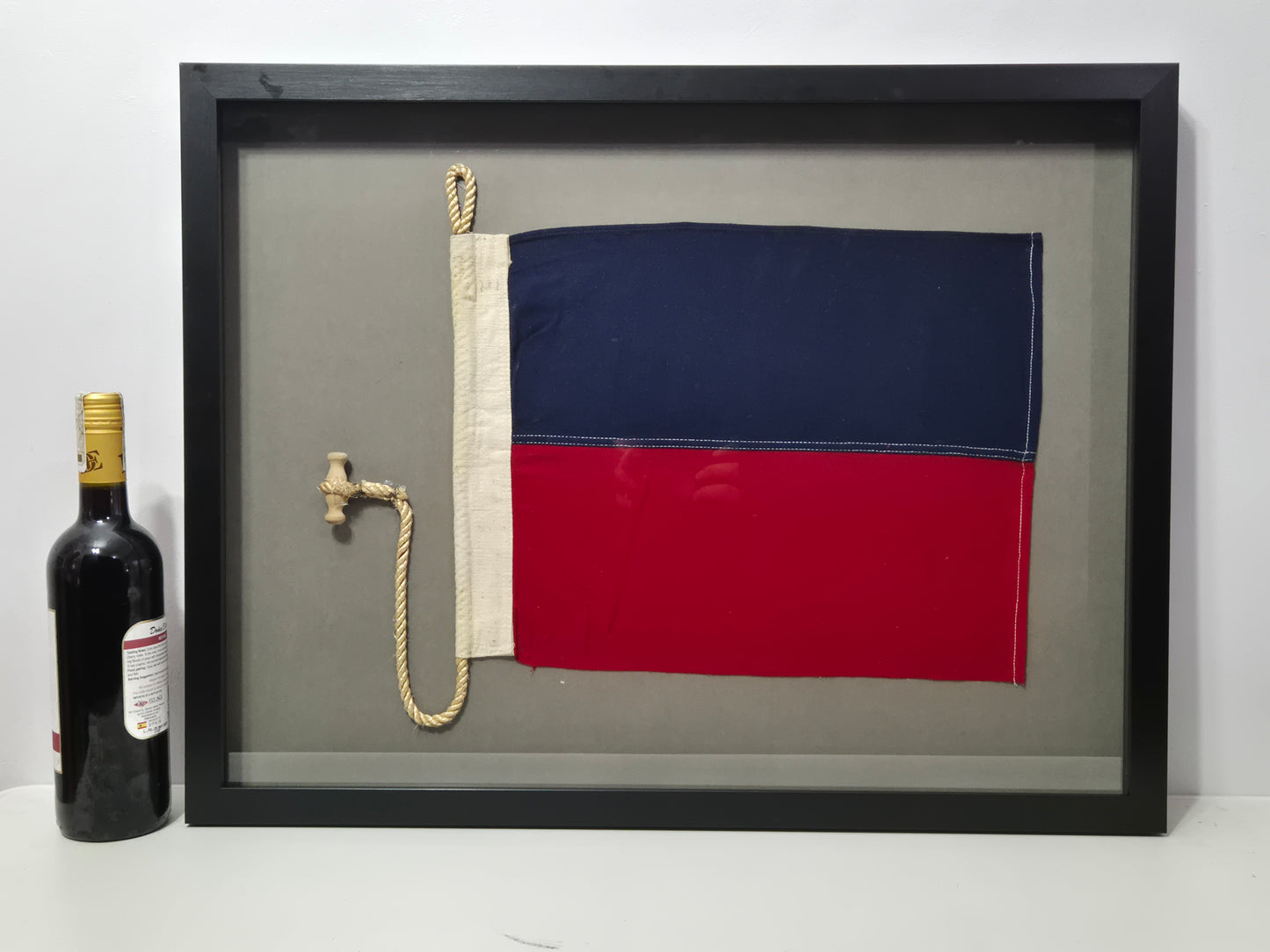 Framed International Code of Signals November (N) Linen Flag