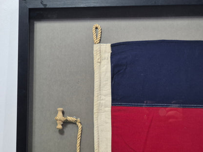 Framed International Code of Signals November (N) Linen Flag