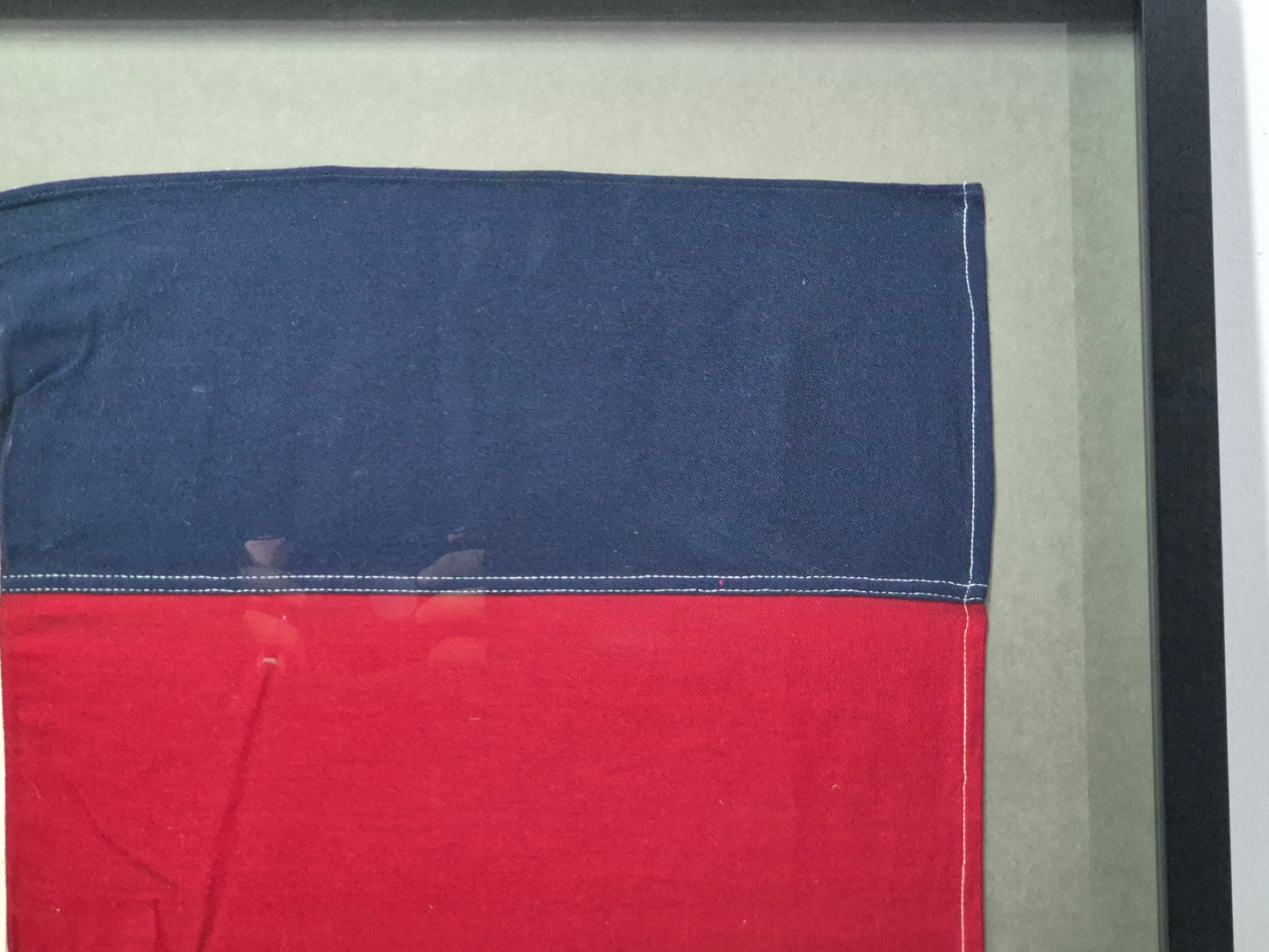Framed International Code of Signals November (N) Linen Flag