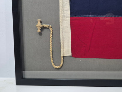 Framed International Code of Signals November (N) Linen Flag