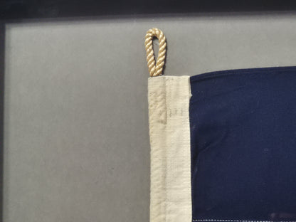 Framed International Code of Signals November (N) Linen Flag