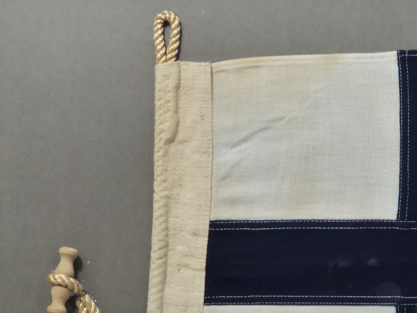 Framed International Code of Signals X-ray (X) Linen Flag