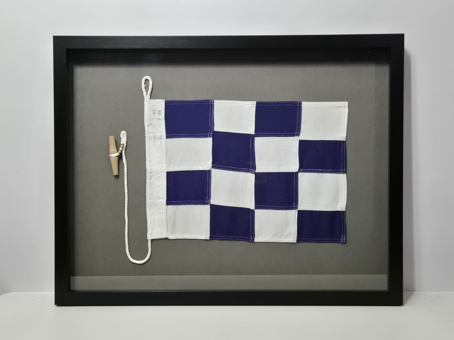 Framed International Code of Signals Papa (P) Linen Flag