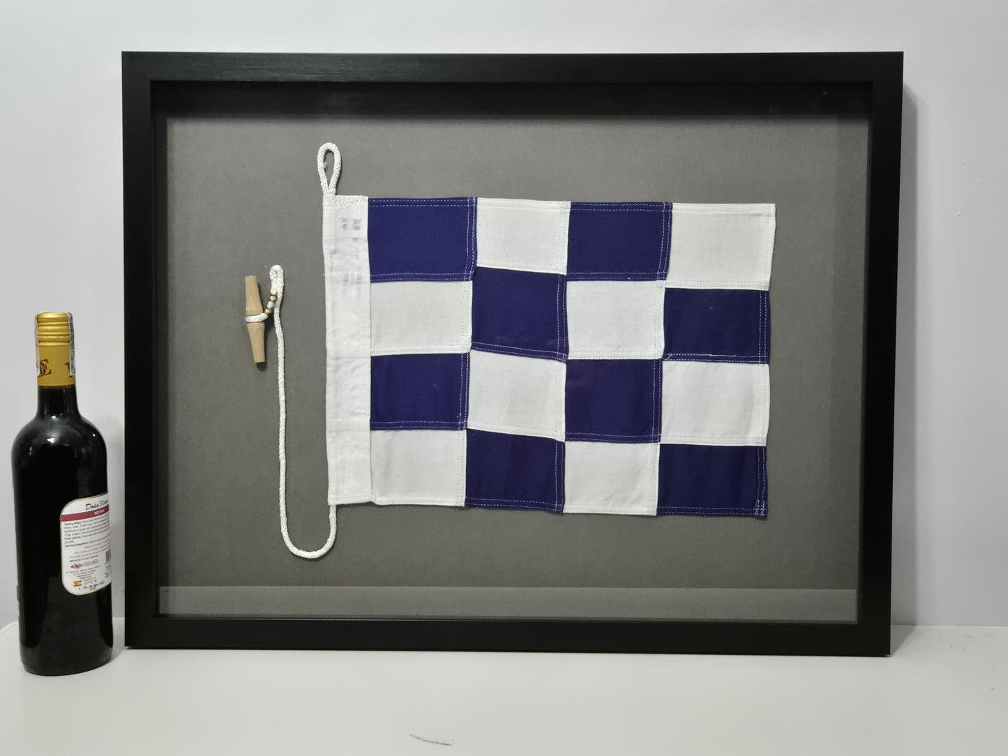 Framed International Code of Signals Papa (P) Linen Flag