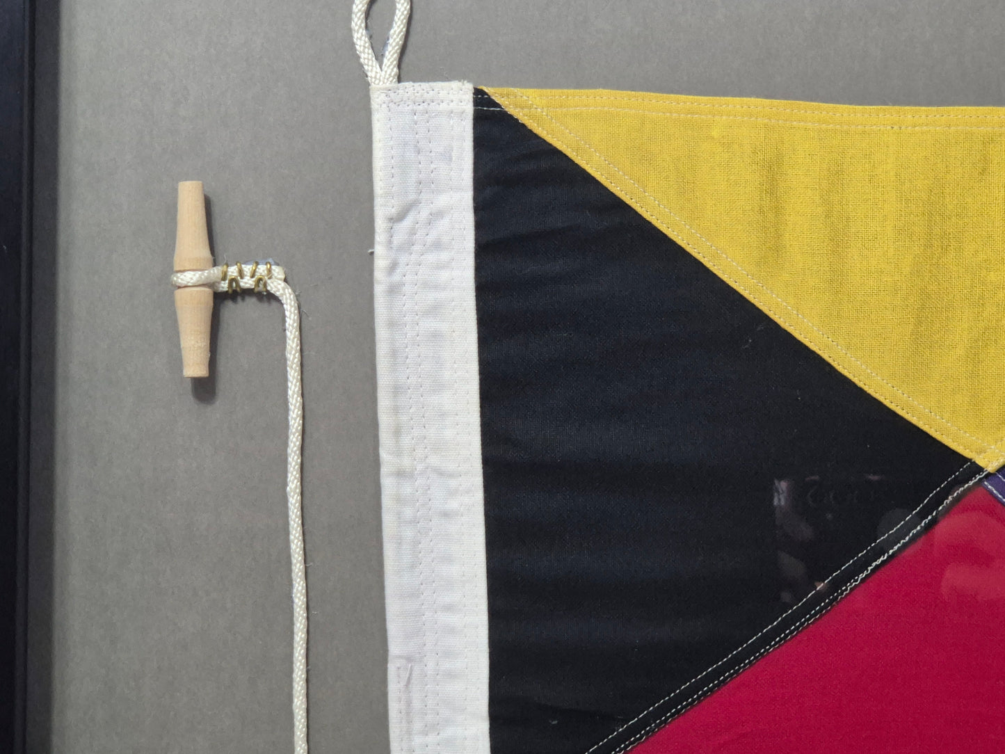 Framed International Code of Signals Zulu (Z) Linen Flag