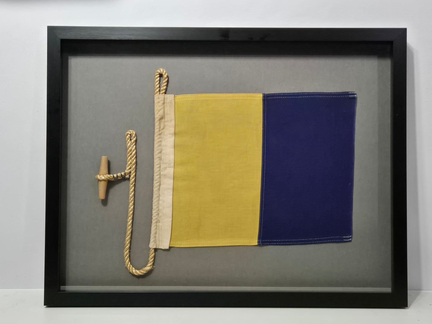 Framed International Code of Signals Kilo (K) Linen Flag