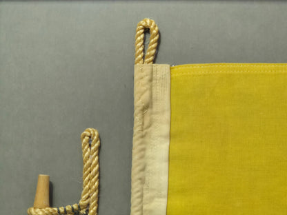 Framed International Code of Signals Kilo (K) Linen Flag