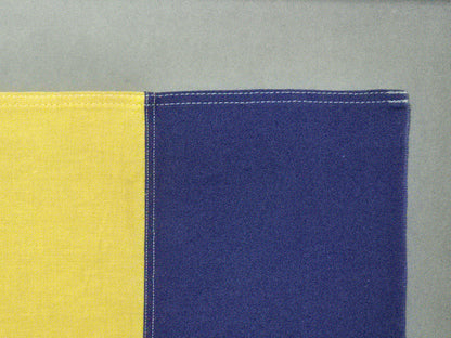 Framed International Code of Signals Kilo (K) Linen Flag