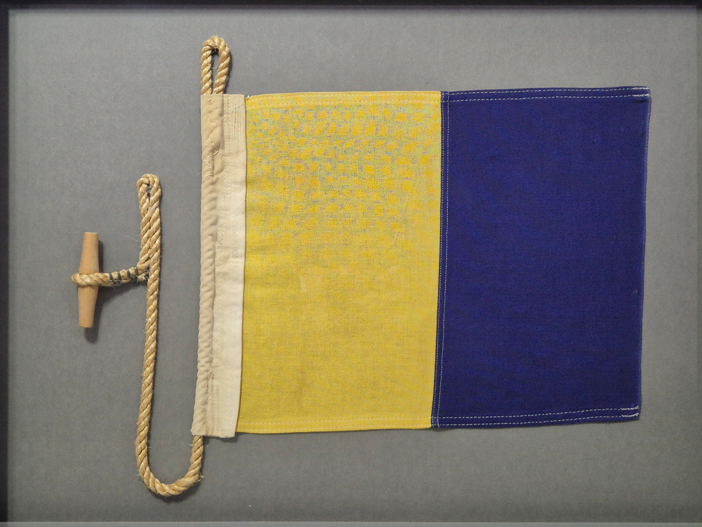 Framed International Code of Signals Kilo (K) Linen Flag