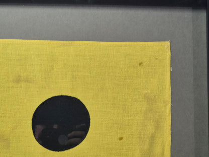 Framed International Code of Signals Lima (L) Linen Flag