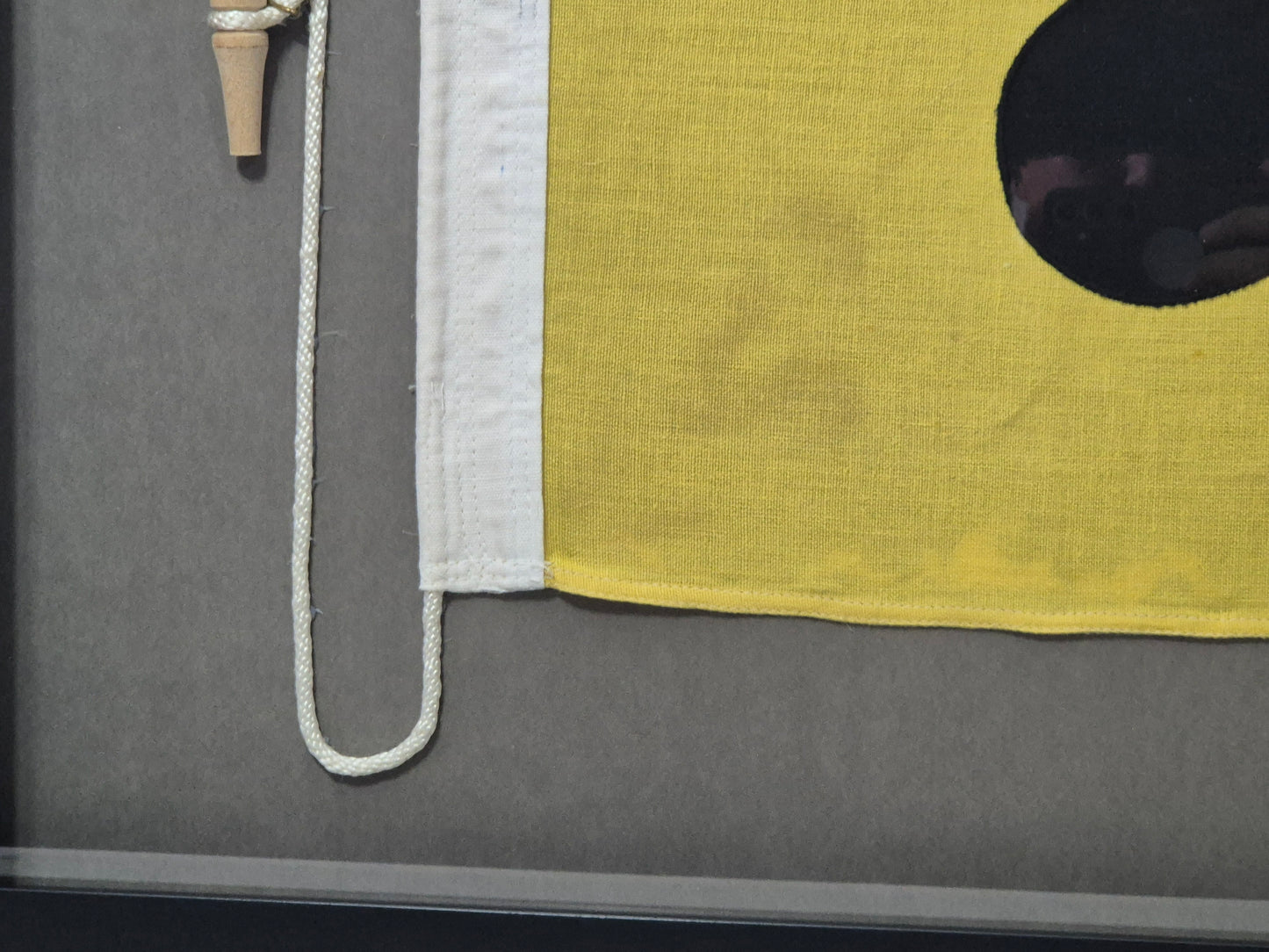 Framed International Code of Signals Lima (L) Linen Flag