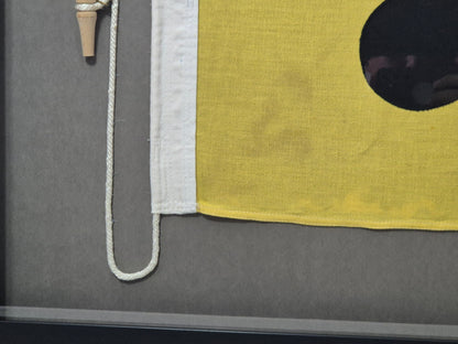 Framed International Code of Signals Lima (L) Linen Flag