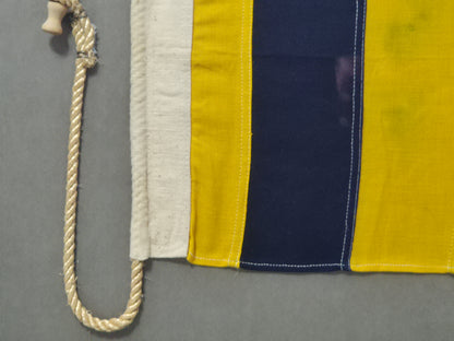 Framed International Code of Signals Delta (D) Linen Flag