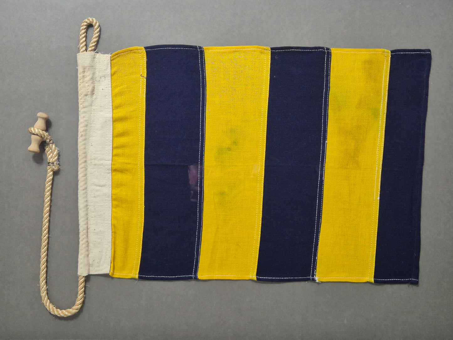 Framed International Code of Signals Delta (D) Linen Flag