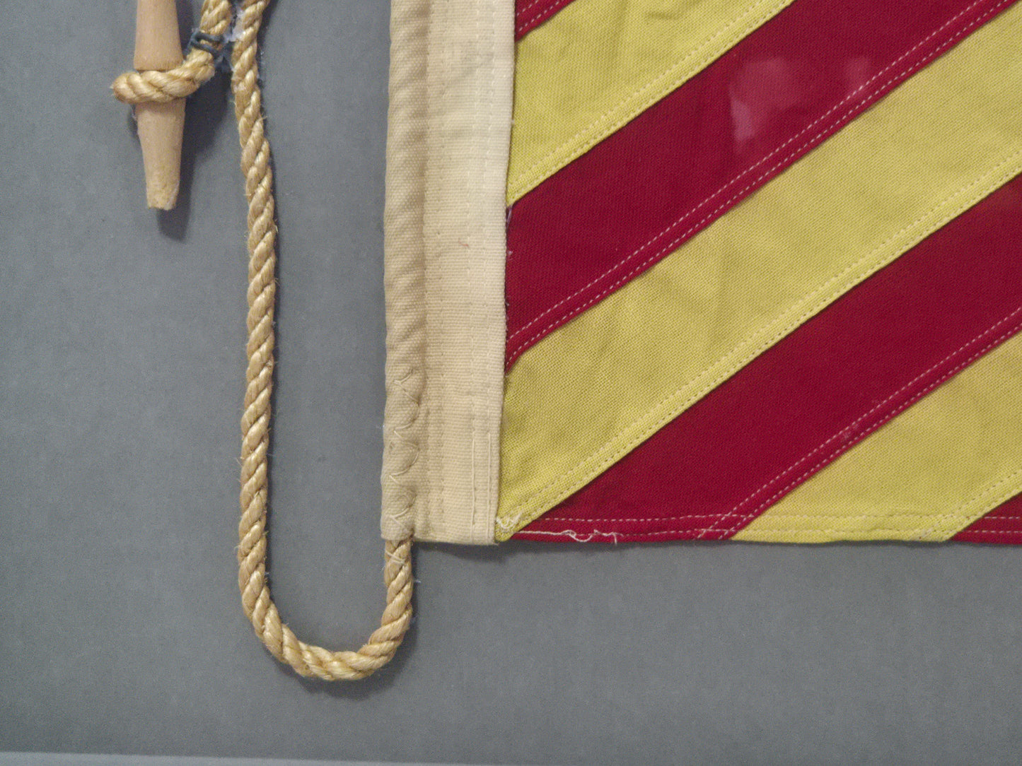 Framed International Code of Signals Victor (V) Linen Flag