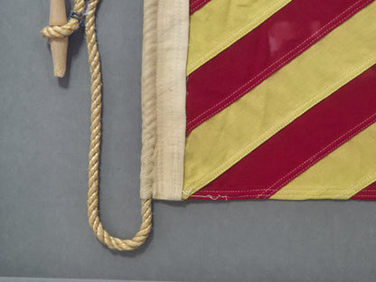 Framed International Code of Signals Victor (V) Linen Flag