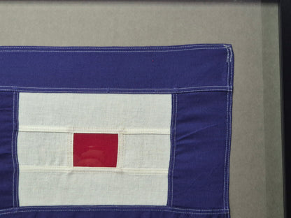 Framed International Code of Signals Papa (P) Linen Flag