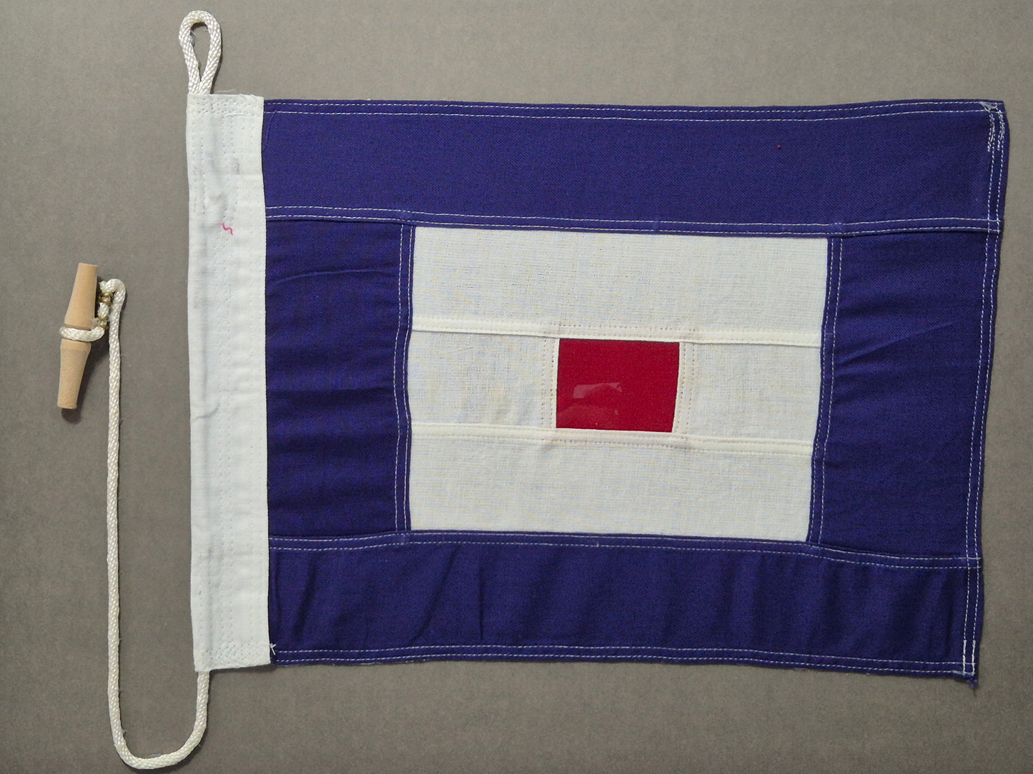 Framed International Code of Signals Papa (P) Linen Flag