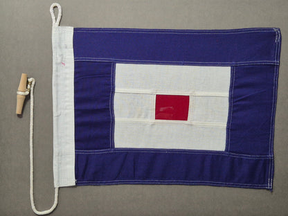Framed International Code of Signals Papa (P) Linen Flag
