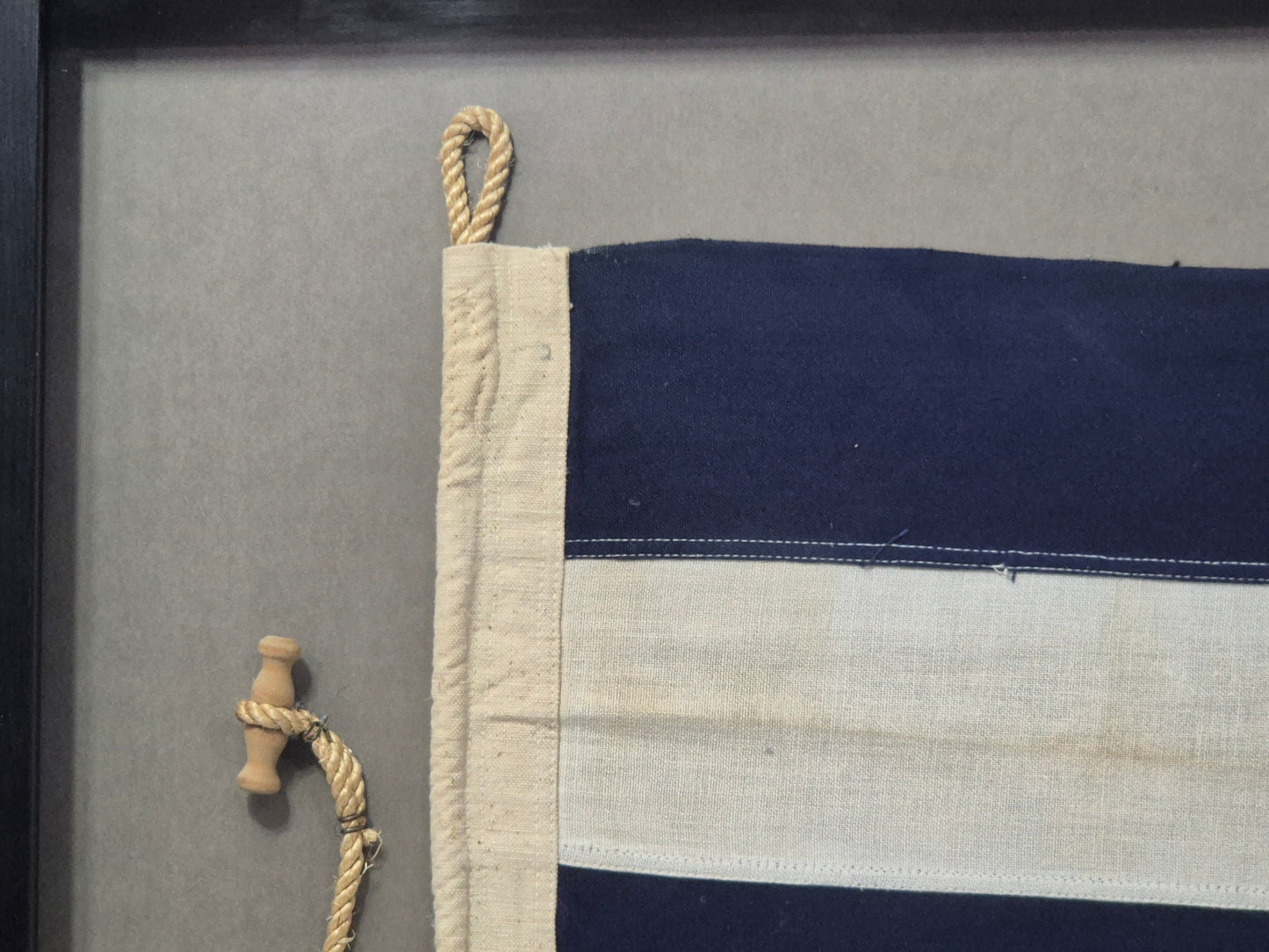 Framed International Code of Signals Juliet (J) Linen Flag