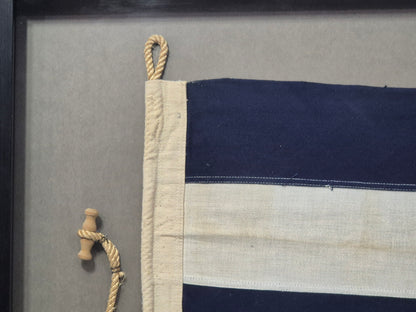 Framed International Code of Signals Juliet (J) Linen Flag