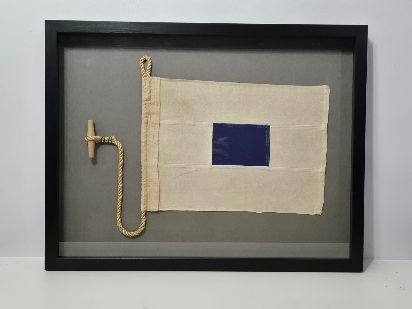 Framed International Code of Signals Charlie (C) Linen Flag