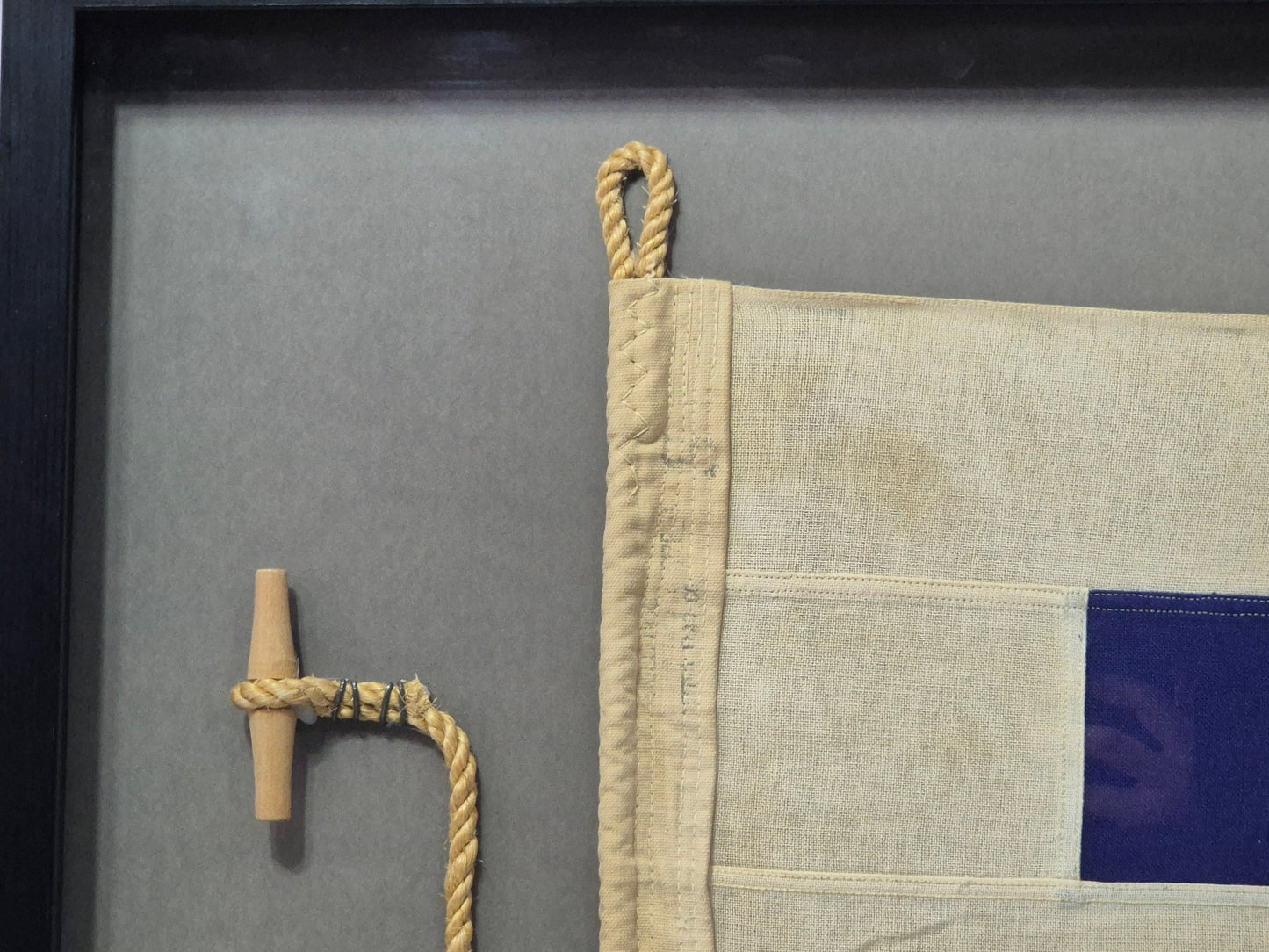 Framed International Code of Signals Charlie (C) Linen Flag