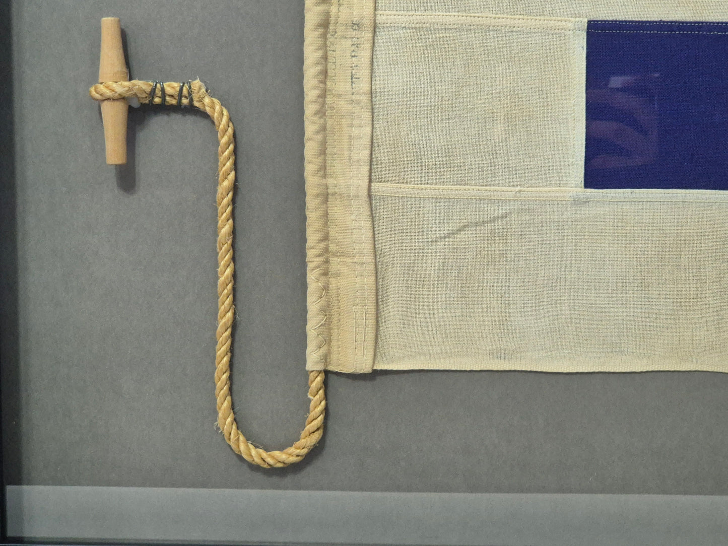 Framed International Code of Signals Charlie (C) Linen Flag