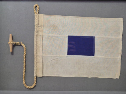 Framed International Code of Signals Charlie (C) Linen Flag