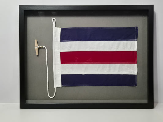 Framed International Code of Signals Charlie (C) Linen Flag