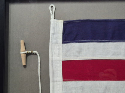 Framed International Code of Signals Charlie (C) Linen Flag