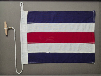 Framed International Code of Signals Charlie (C) Linen Flag