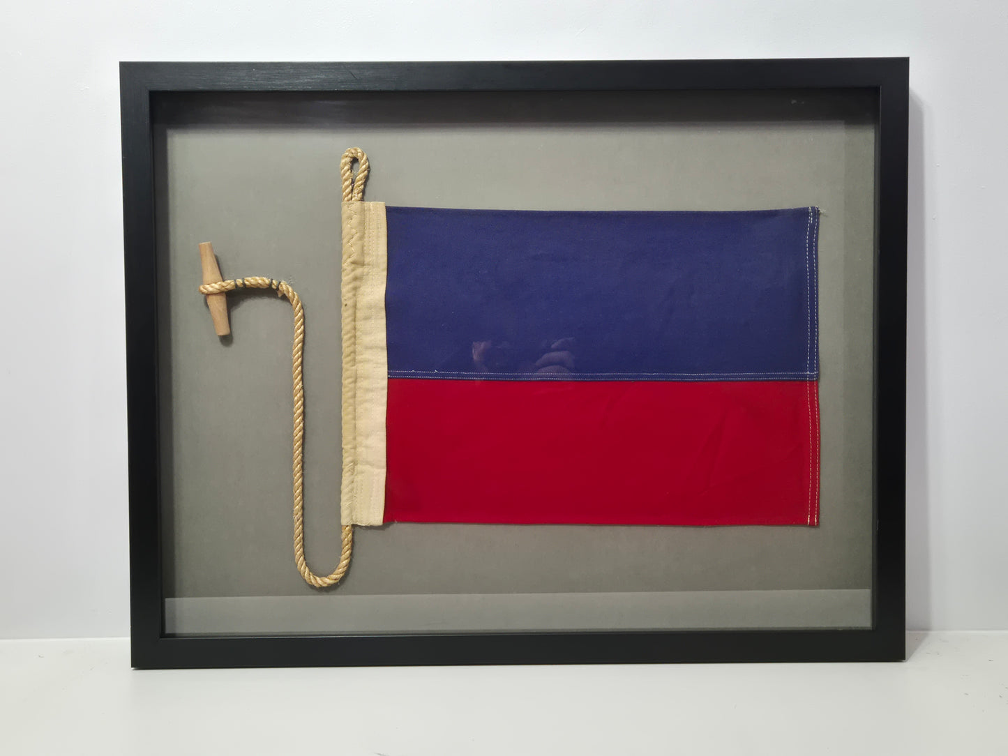 Framed International Code of Signals November (N) Linen Flag