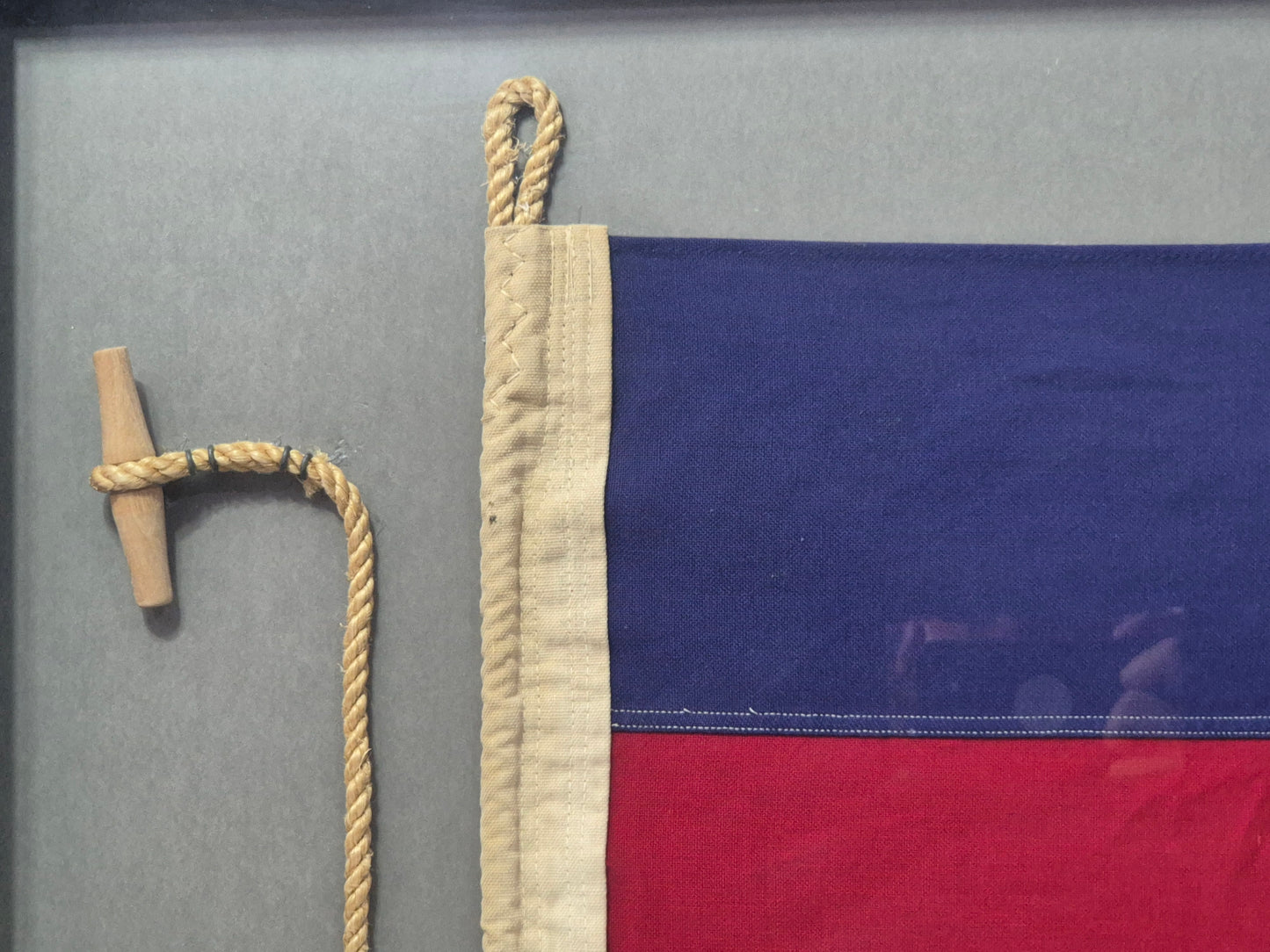 Framed International Code of Signals November (N) Linen Flag
