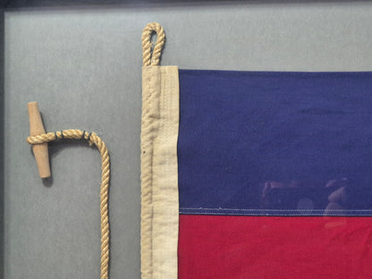 Framed International Code of Signals November (N) Linen Flag